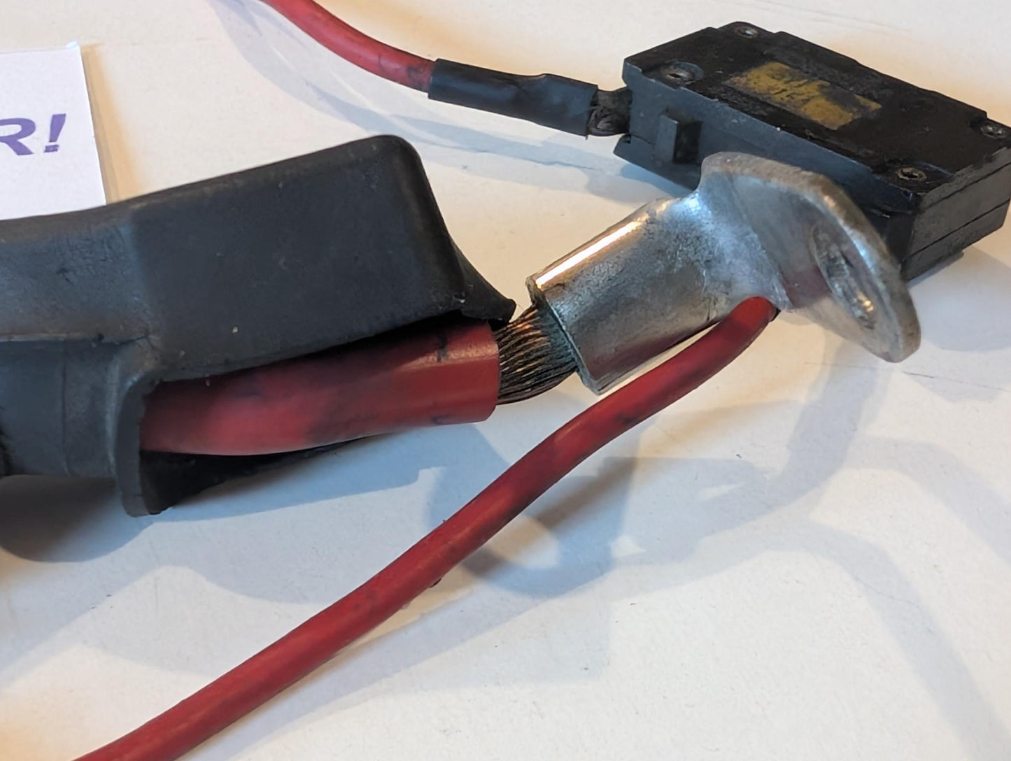 Yamaha XT600Z 1VJ Anlasserkabel Batteriekabel Pluskabel Rotes positives Kabel 1VJ-82115-00 mit Sicherung, gebraucht