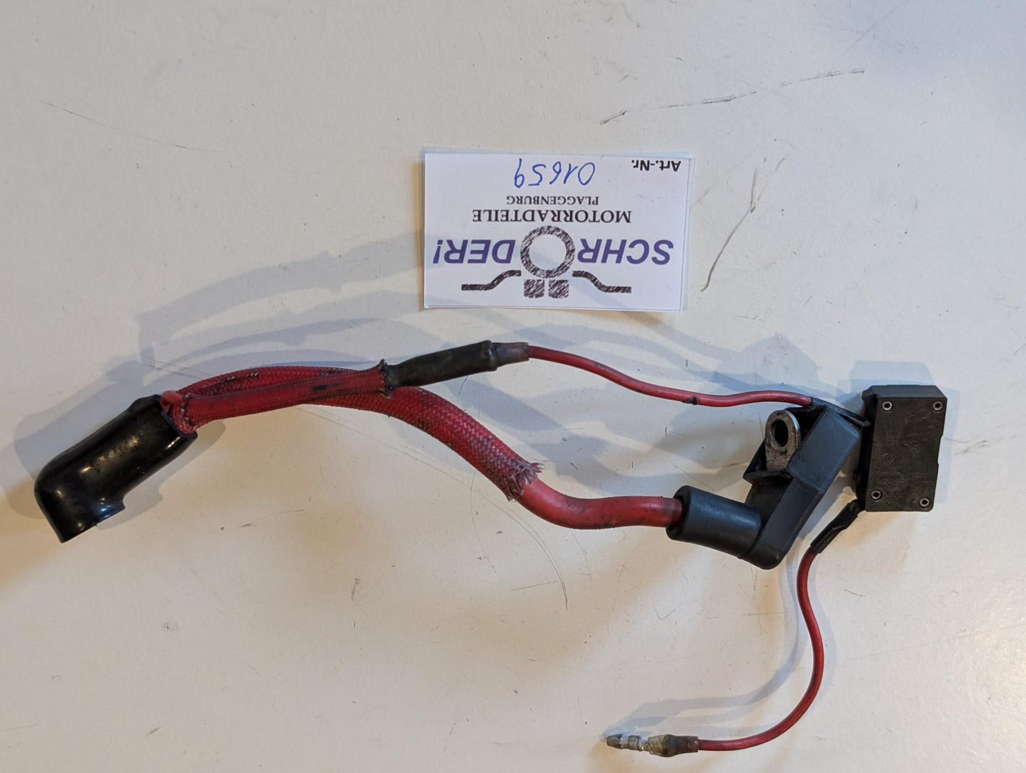 Yamaha XT600Z 1VJ Anlasserkabel Batteriekabel Pluskabel Rotes positives Kabel 1VJ-82115-00 mit Sicherung, gebraucht