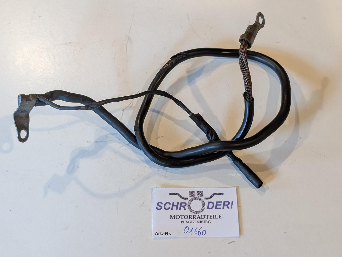 Yamaha XT600Z 1VJ Anlasserkabel Batteriekabel Minuskabel schwarzes Negatives Kabel 1VJ-82116-00, gebraucht
