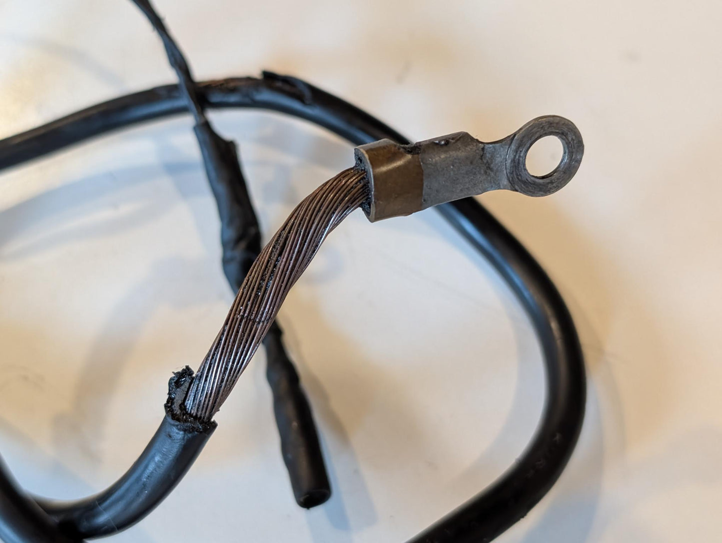 Yamaha XT600Z 1VJ Anlasserkabel Batteriekabel Minuskabel schwarzes Negatives Kabel 1VJ-82116-00, gebraucht