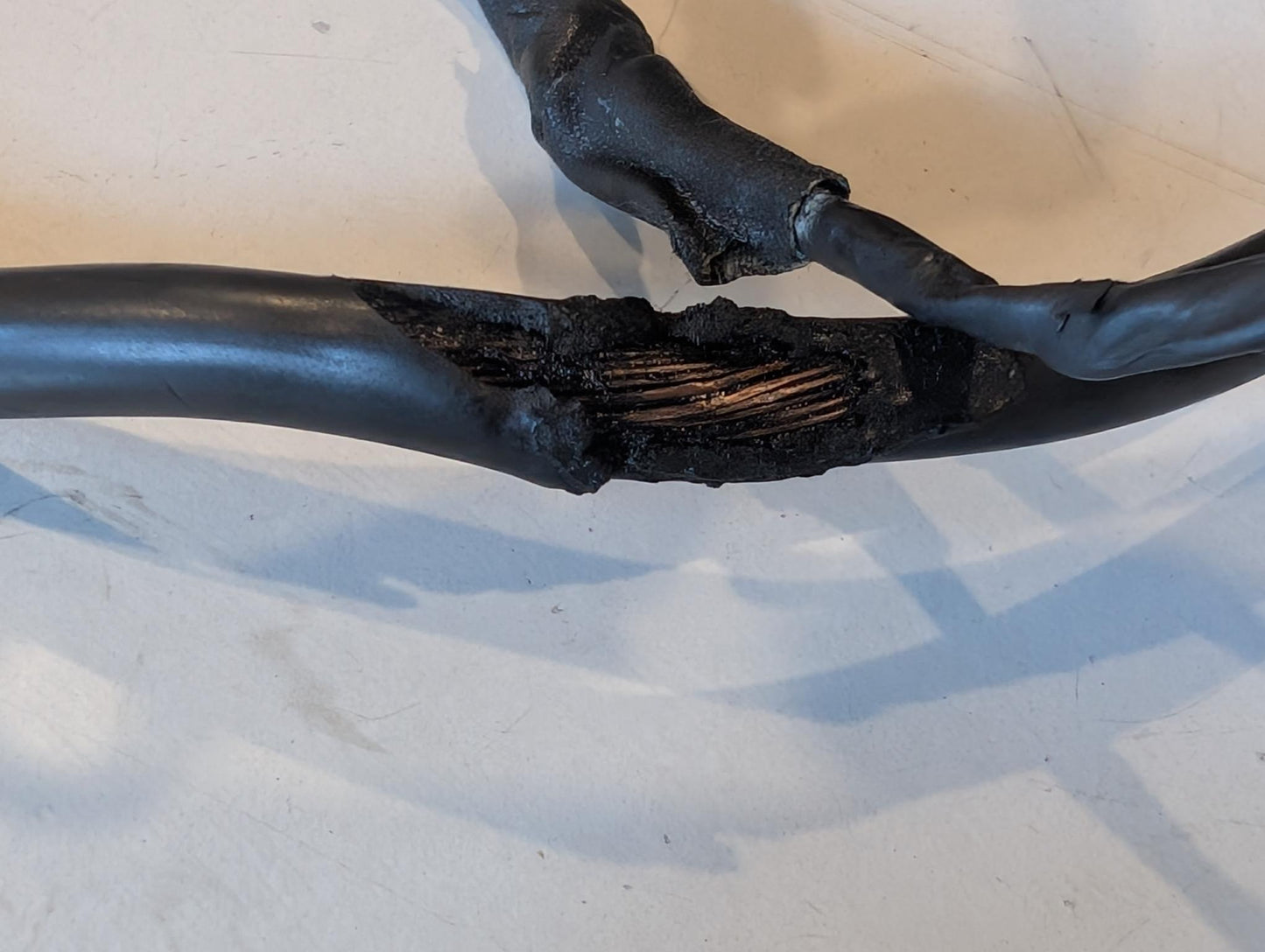 Yamaha XT600Z 1VJ Anlasserkabel Batteriekabel Minuskabel schwarzes Negatives Kabel 1VJ-82116-00, gebraucht