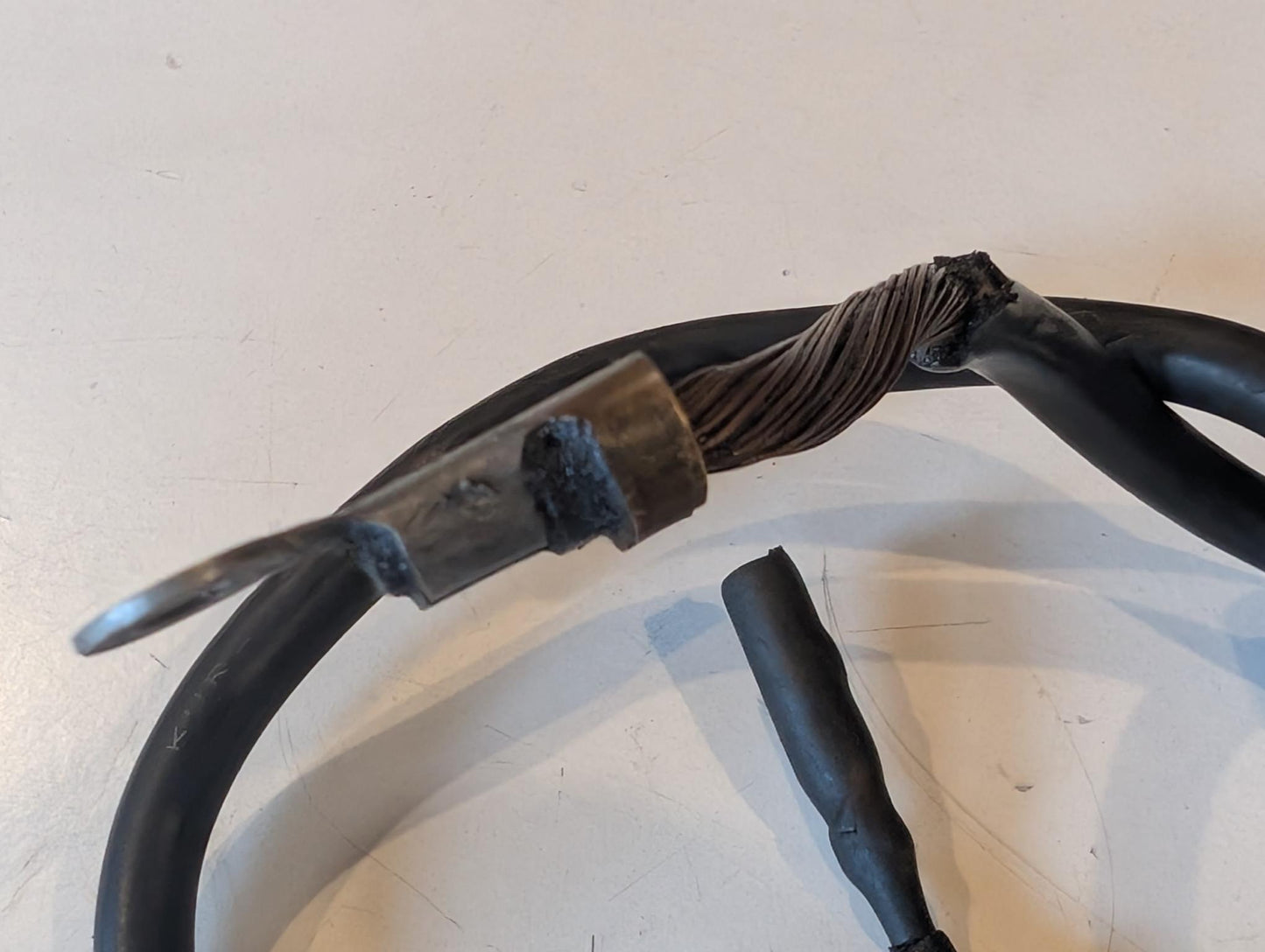 Yamaha XT600Z 1VJ Anlasserkabel Batteriekabel Minuskabel schwarzes Negatives Kabel 1VJ-82116-00, gebraucht