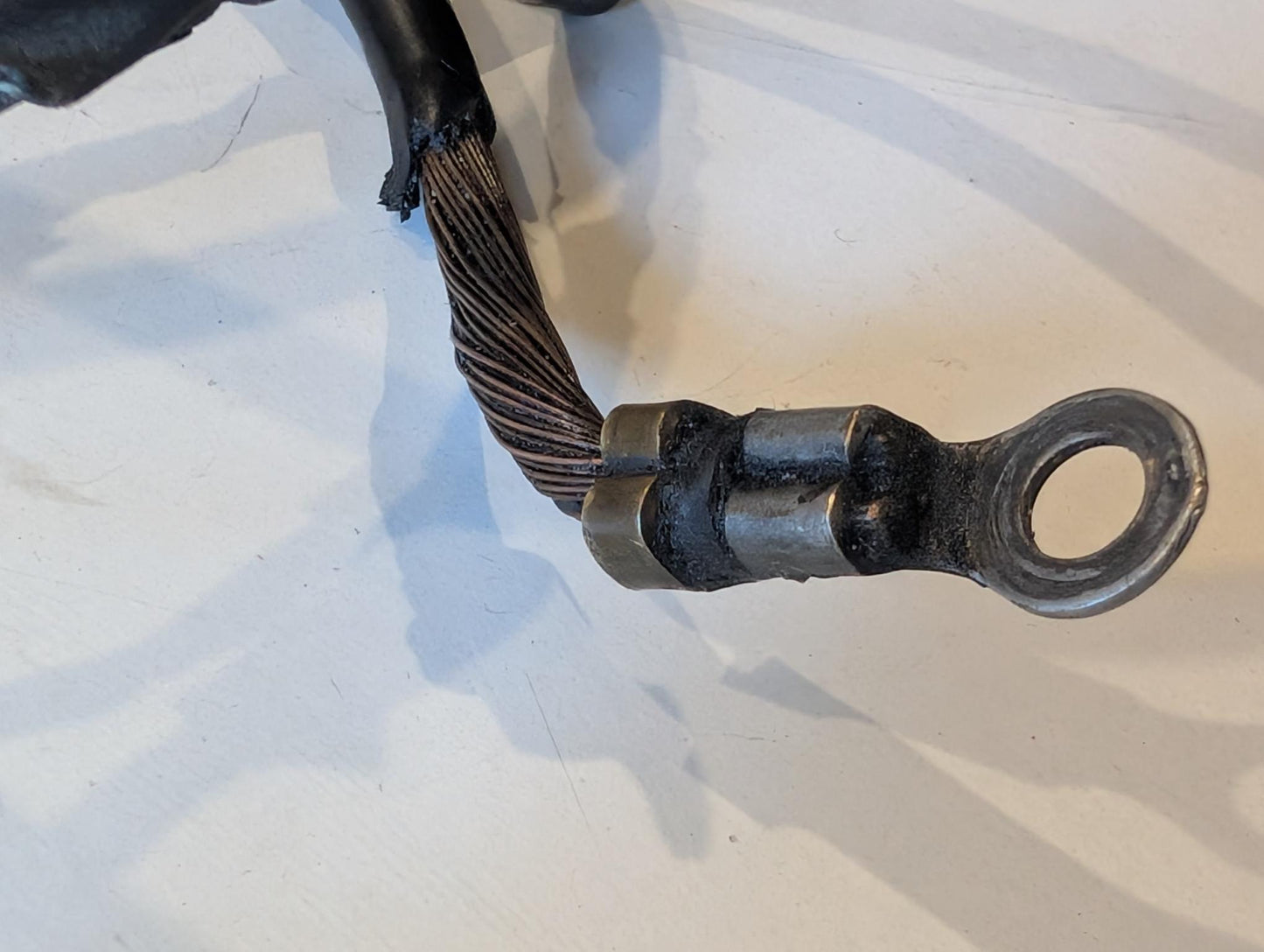 Yamaha XT600Z 1VJ Anlasserkabel Batteriekabel Minuskabel schwarzes Negatives Kabel 1VJ-82116-00, gebraucht