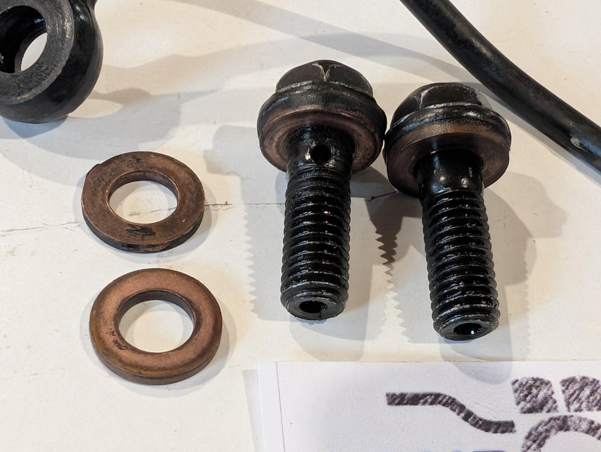Yamaha XT600Z 3AJ 3TB Ölleitung Förderleitung Getriebe 3AJ-13161-00 mit Schrauben, gebraucht