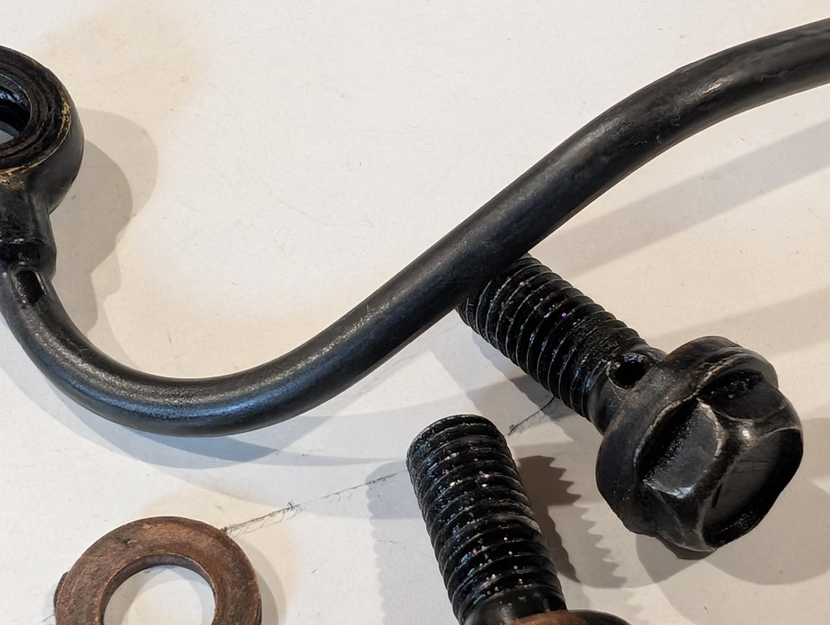 Yamaha XT600Z 3AJ 3TB Ölleitung Förderleitung Getriebe 3AJ-13161-00 mit Schrauben, gebraucht