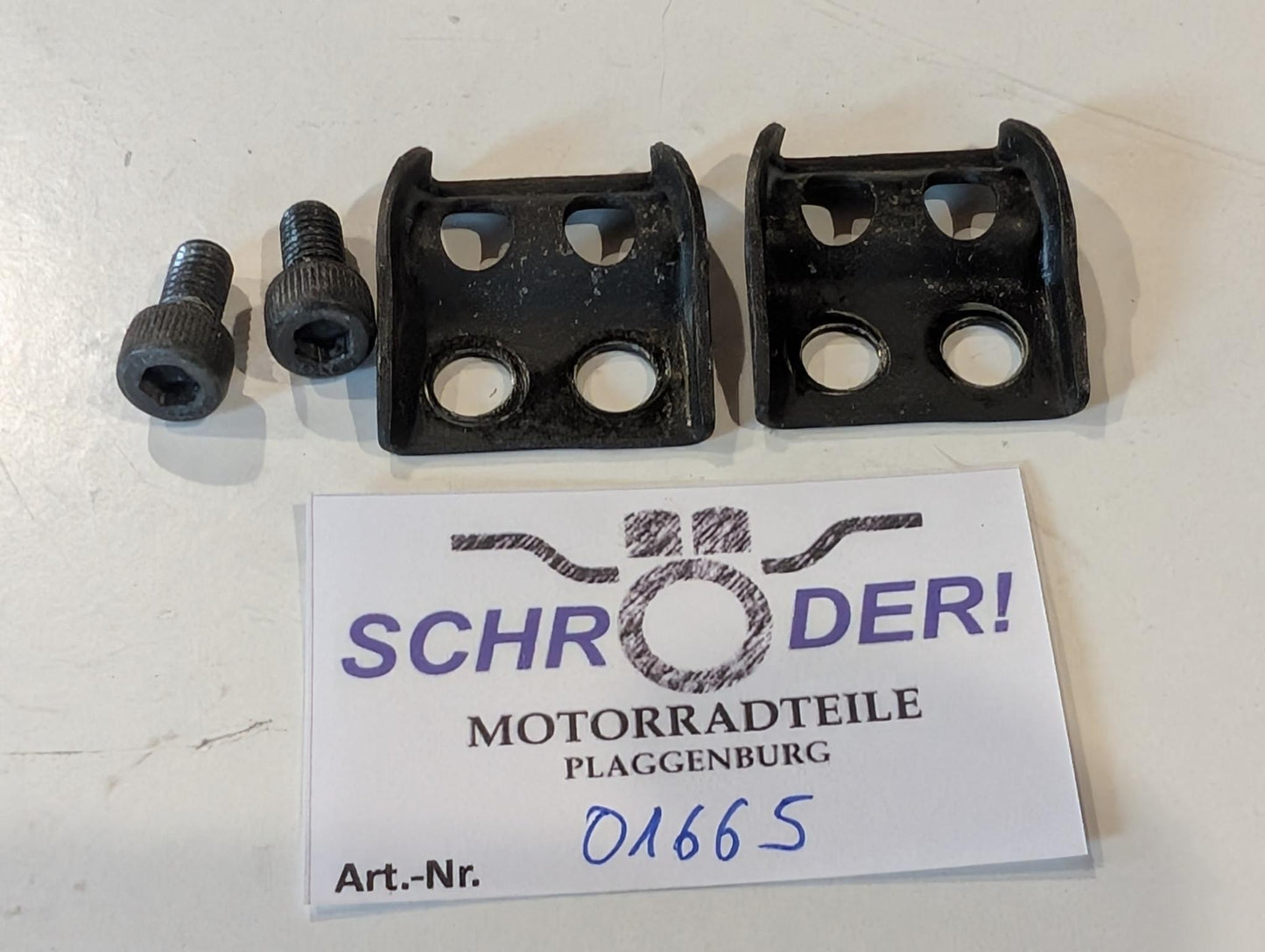 Yamaha XT600Z 1VJ 3AJ Klemme Schelle 90465-14242 Bremsleitung mit Schrauben, gebraucht