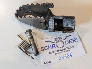 Yamaha XT600Z 1VJ 3AJ Fussraste Krallenfussraste vorne links 22W-27411-01 mit Bolzen und Feder, gebraucht