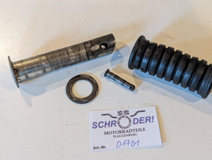 Yamaha XT600Z 1VJ Fussraste hinten rechts oder links mit Gummi und Scheibe 120-27431-00 120-27433-00 90201-20279, gebraucht
