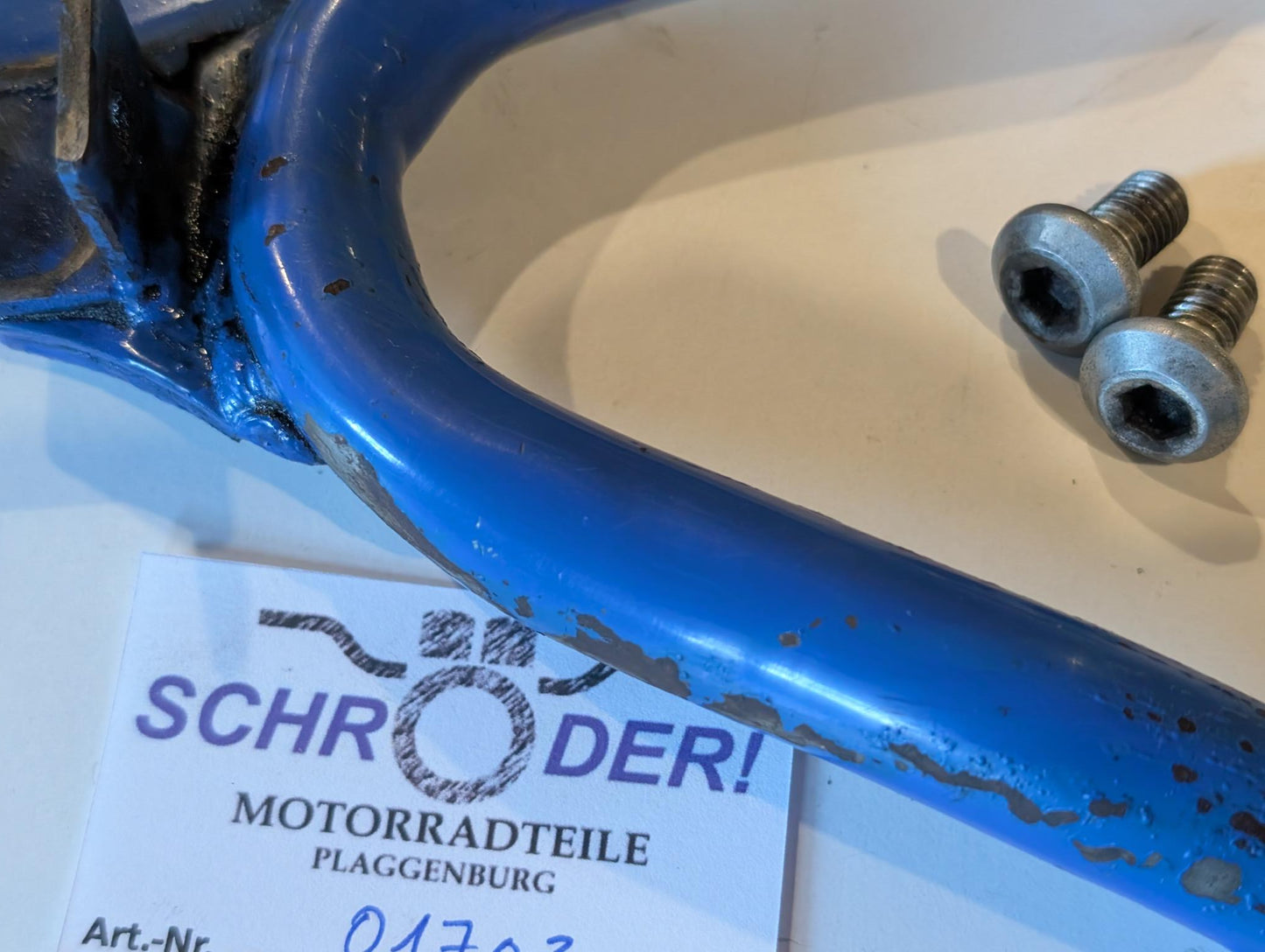 Yamaha XT600Z 1VJ Fussrastenhalter Konsole hinten rechts 1VJ-27442-00 mit Schrauben, gebraucht