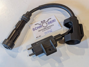 Yamaha XT600Z 1VJ Zündspule 1VJ-82310-50 mit Gummihalter 1VJ-82317-00 und Zündstecker NGK, gebraucht