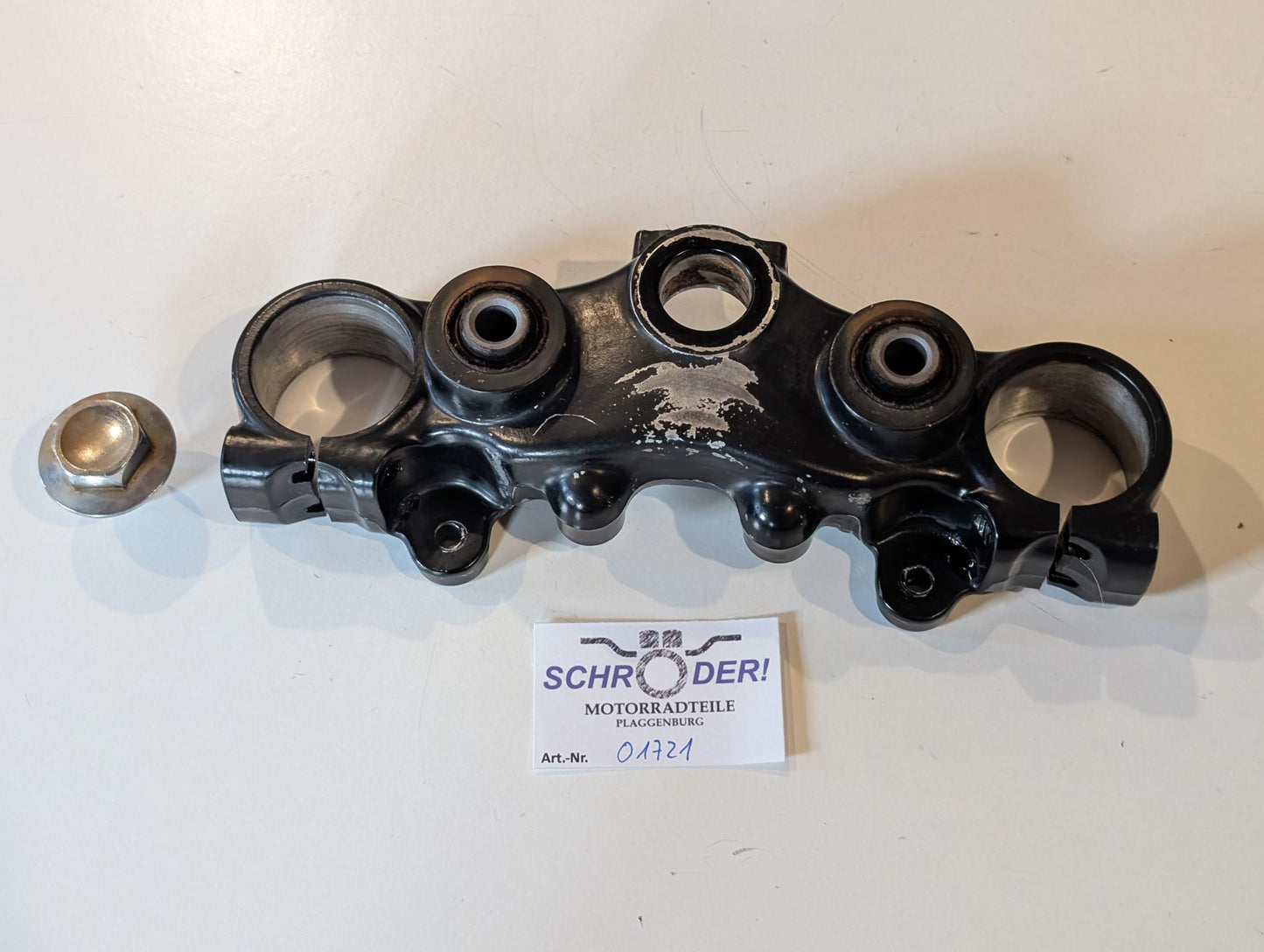 Yamaha XT600Z 1VJ Gabelkrone Lenkerkrone 34L-23435-00 Gabelbrücke Oberteil mit Schraube, gebraucht