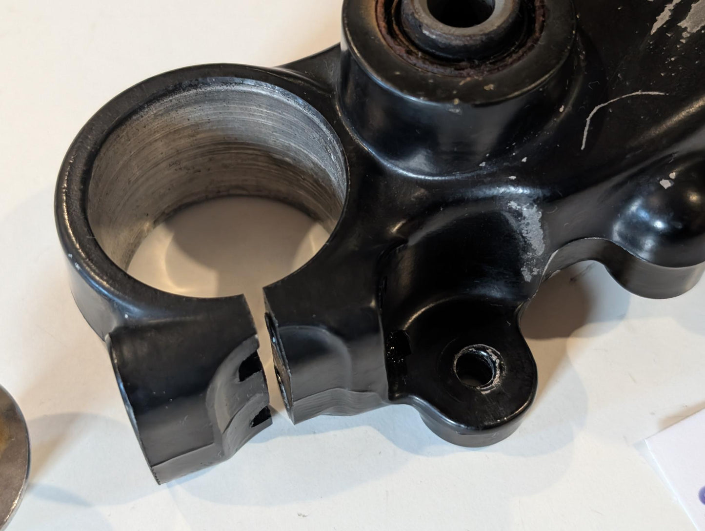 Yamaha XT600Z 1VJ Gabelkrone Lenkerkrone 34L-23435-00 Gabelbrücke Oberteil mit Schraube, gebraucht