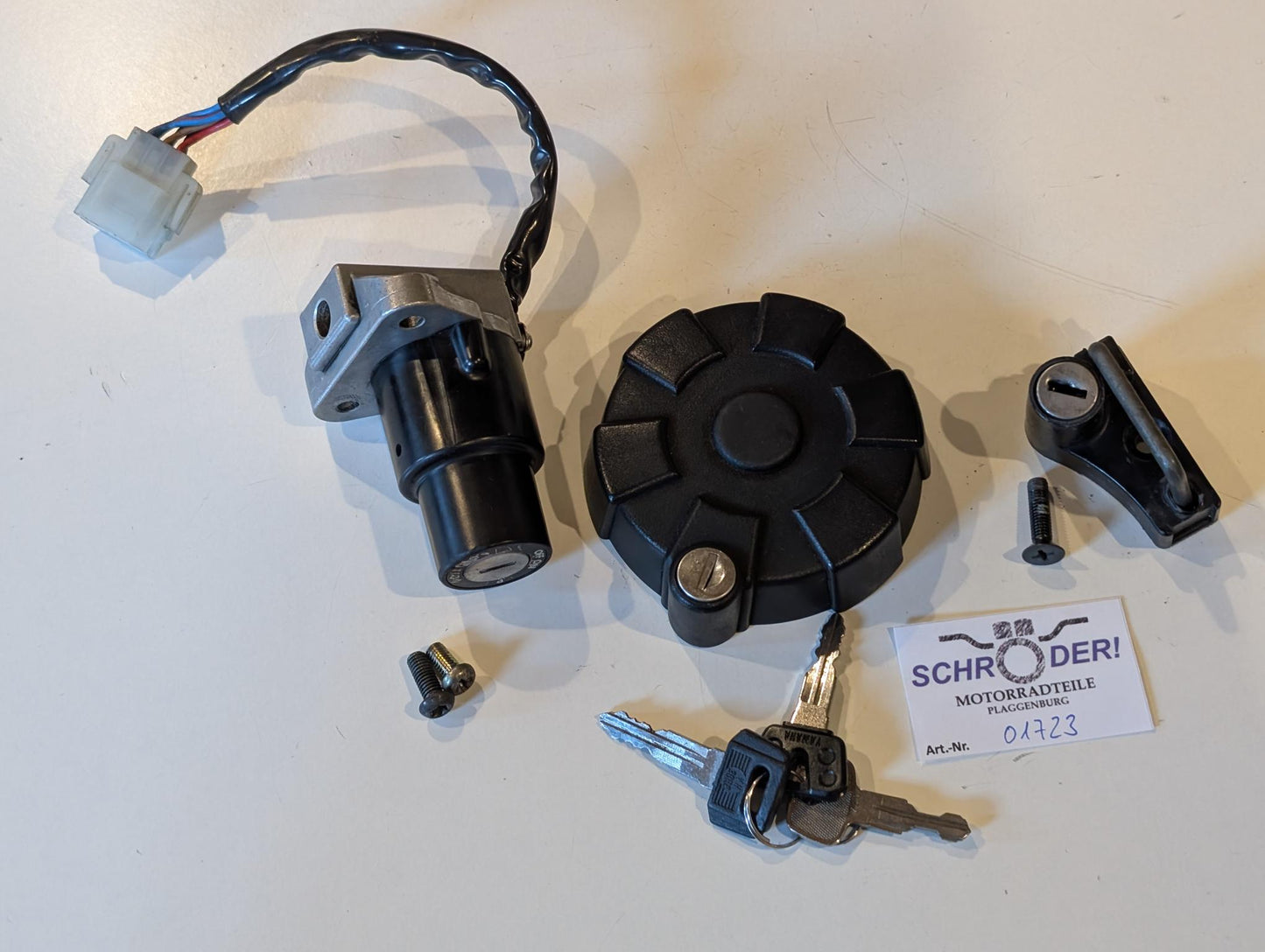 Yamaha XT600Z 1VJ Schlosssatz Tankdeckel Helmschloss 5A8-21308-00 Zündschloss, gebraucht