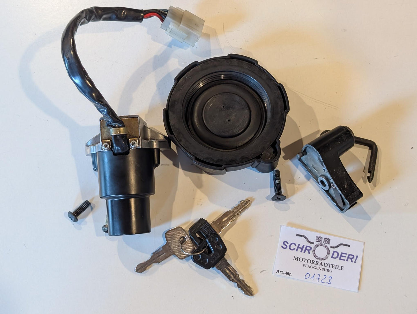Yamaha XT600Z 1VJ Schlosssatz Tankdeckel Helmschloss 5A8-21308-00 Zündschloss, gebraucht