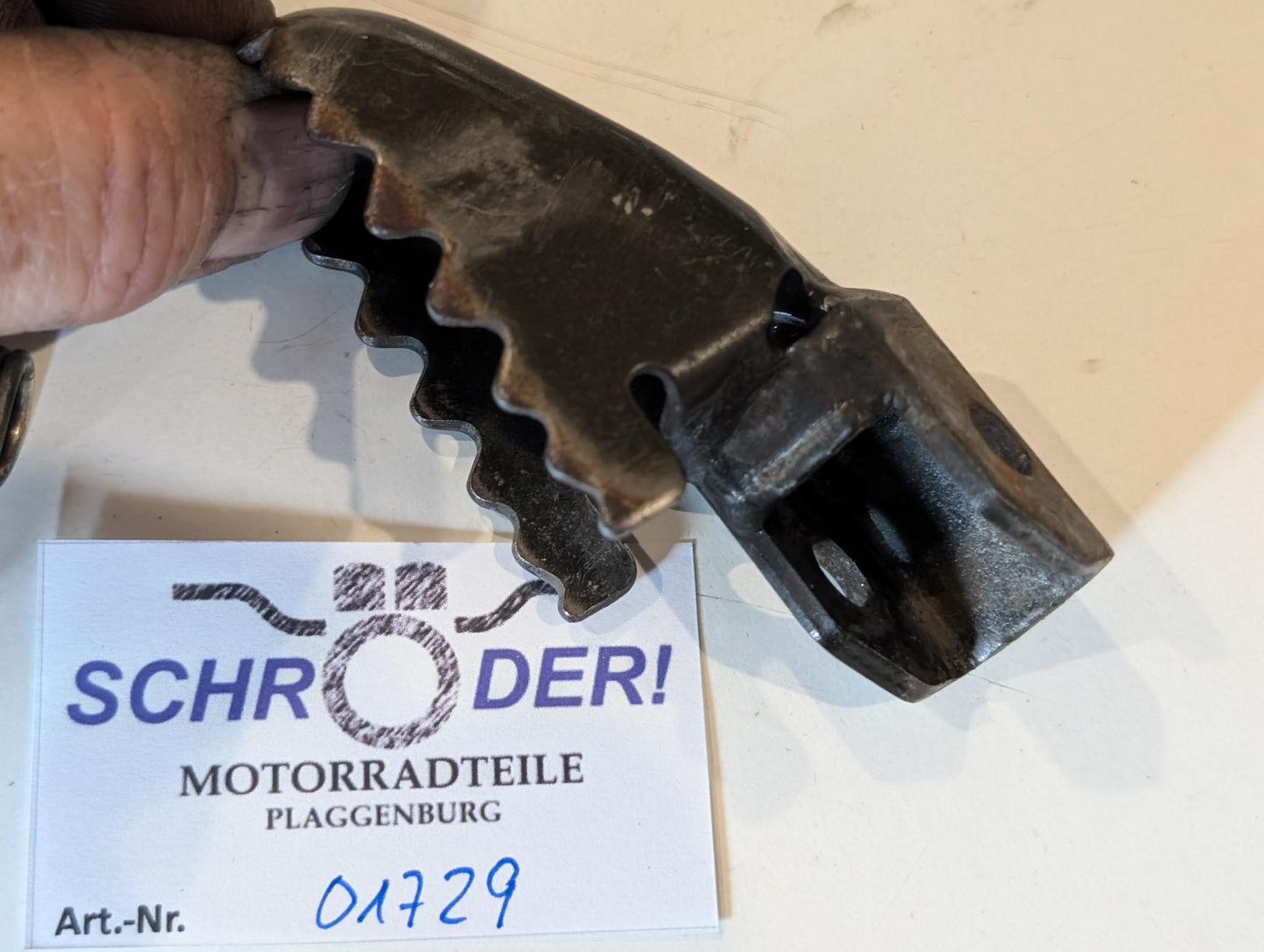 Yamaha XT600Z 1VJ Fussraste Krallenfussraste vorne rechts 22W-27421-00 mit Bolzen und Feder, gebraucht