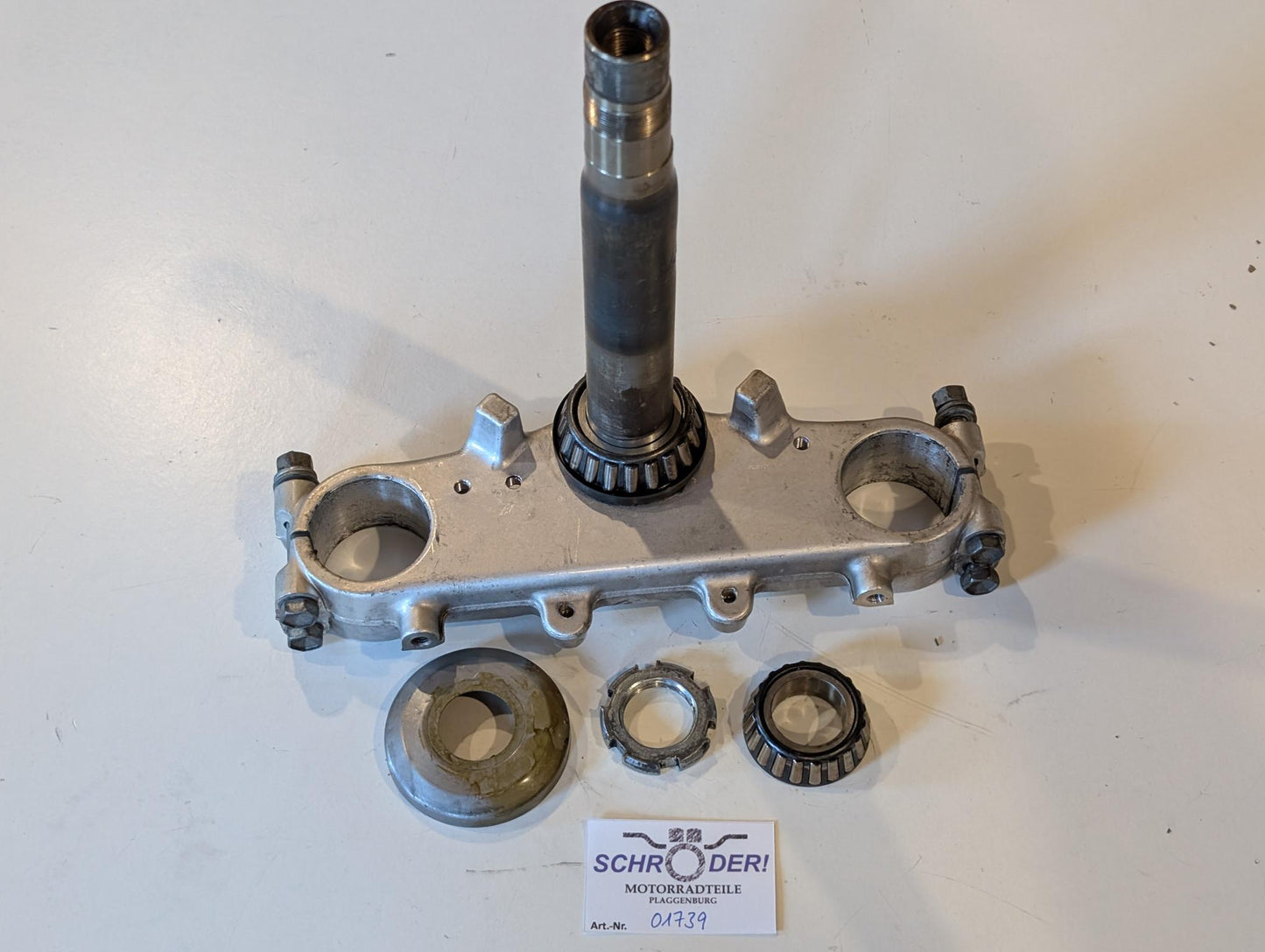 Yamaha XT600Z 1VJ Gabelbrücke Unterteil 55W-23340-20 mit Lagern Schrauben Staubdeckel, gebraucht
