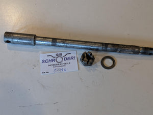 Yamaha XT600Z 1VJ Vorderradachse 34L-25181-00 mit Scheibe und Mutter Version ohne Hakenansatz, gebraucht