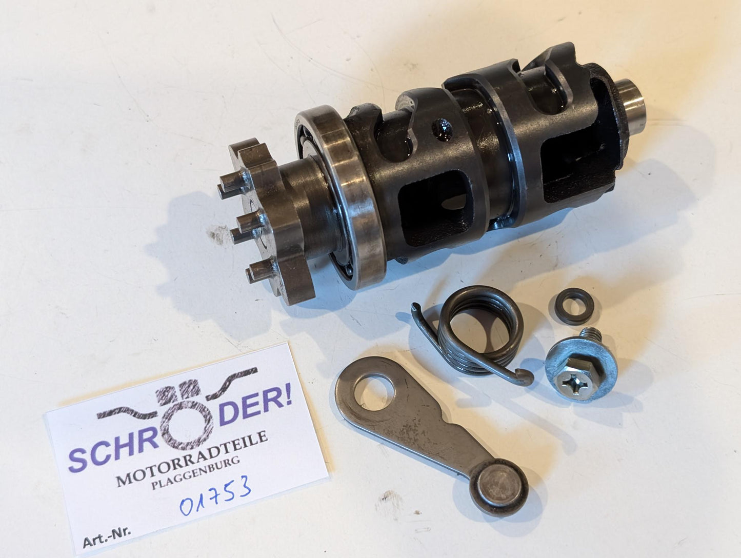 Yamaha XT600Z 1VJ 3AJ Schaltwalze 5Y1-18540-00 Schaltnockeneinheit und Raster 34K-18140-00 Anschlaghebeleinheit, gebraucht