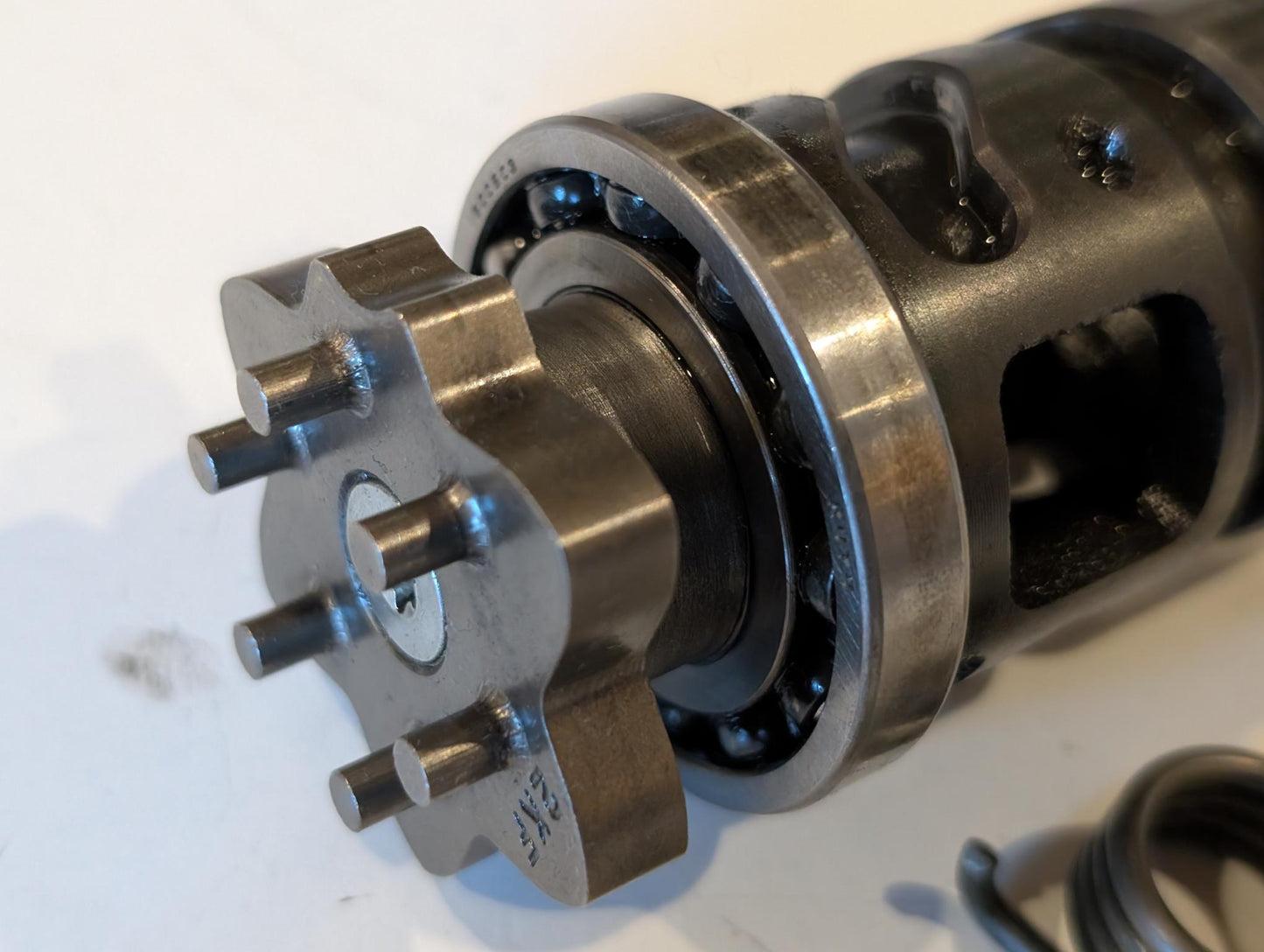 Yamaha XT600Z 1VJ 3AJ Schaltwalze 5Y1-18540-00 Schaltnockeneinheit und Raster 34K-18140-00 Anschlaghebeleinheit, gebraucht