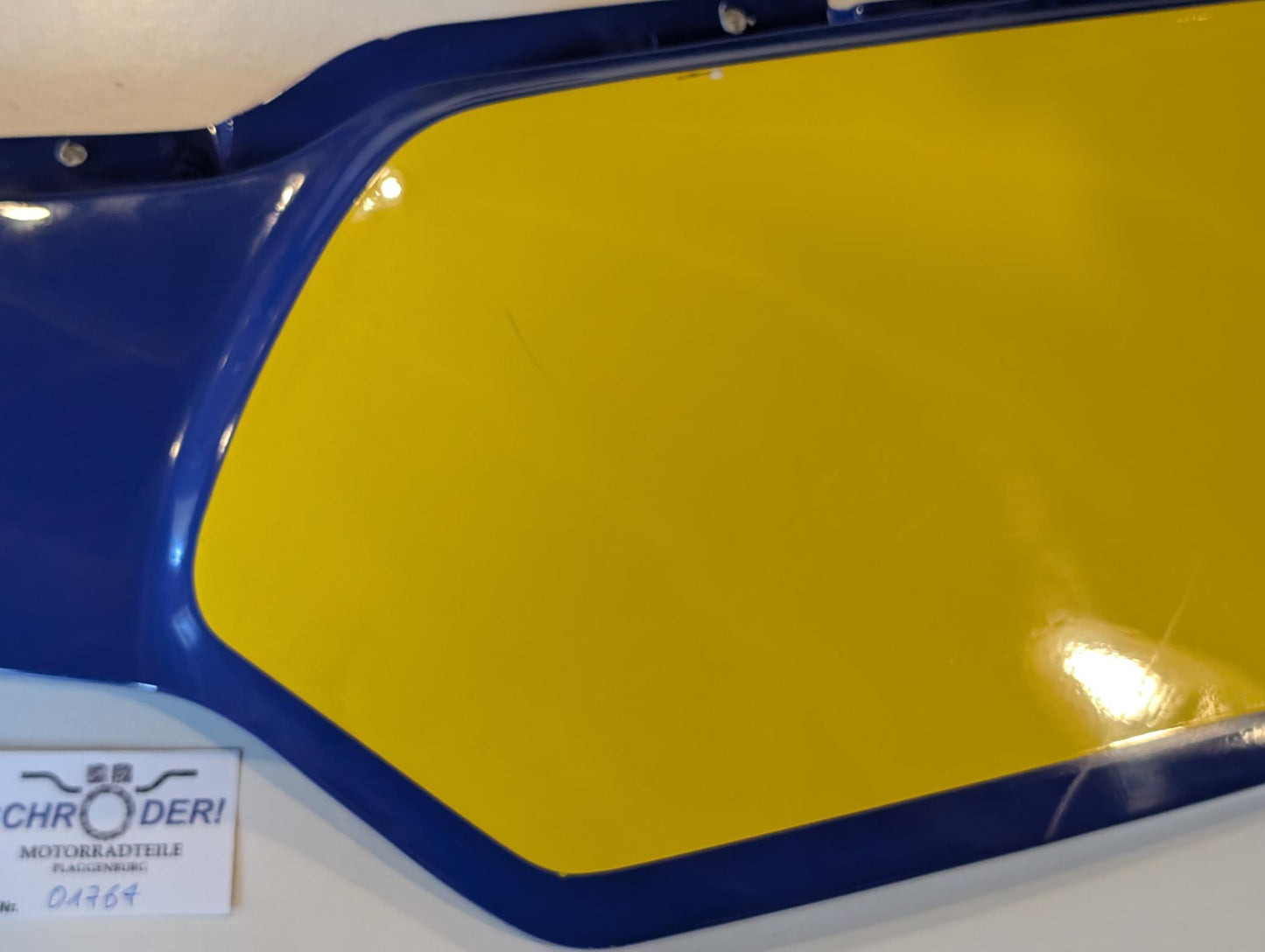 Yamaha XT600Z 1VJ Verkleidung Verkleidungsdeckel 1VJ-21711 Seitendeckel links, blau, gebraucht
