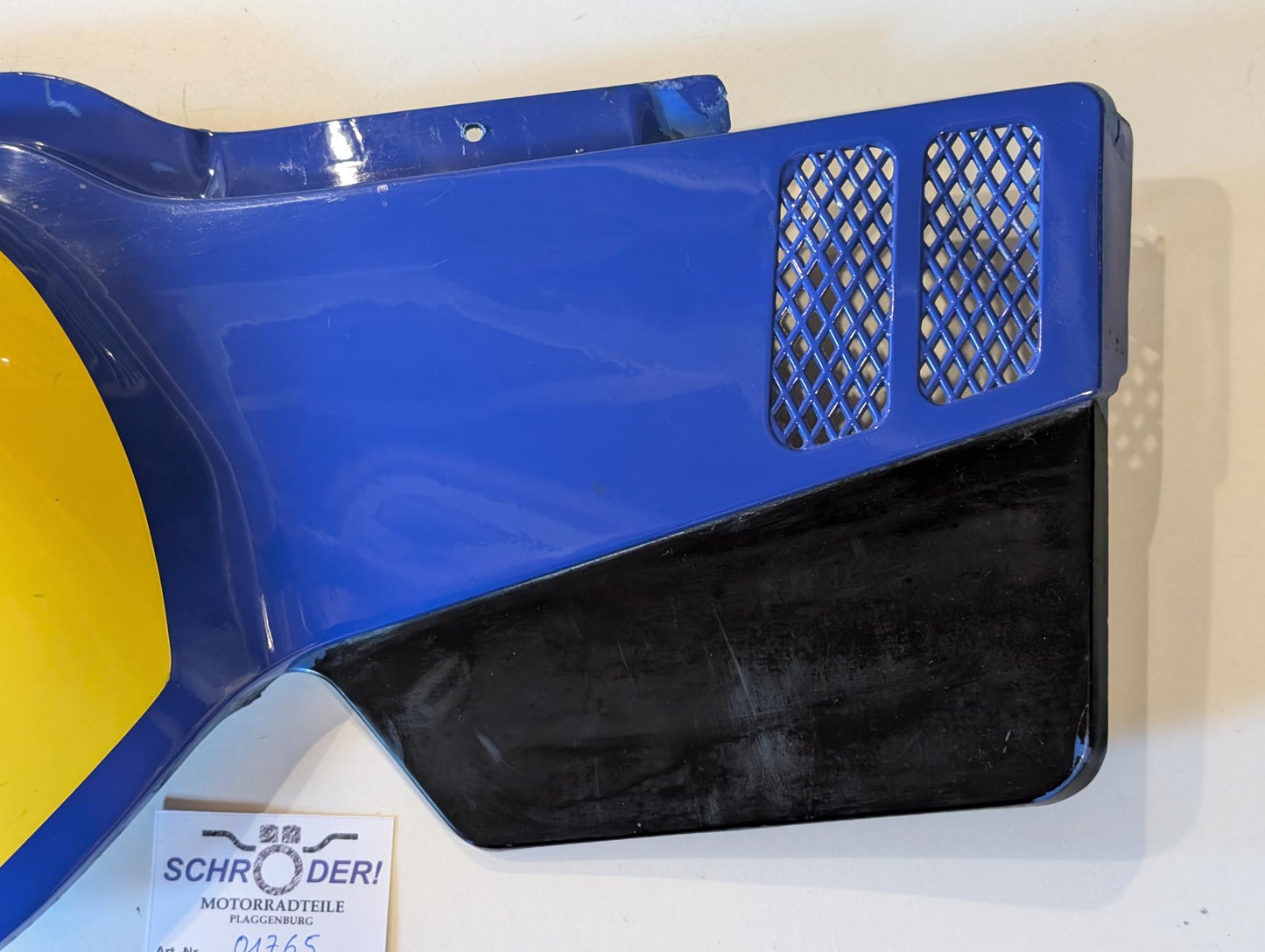 Yamaha XT600Z 1VJ Verkleidung Verkleidungsdeckel 1VJ-21721 Seitendeckel rechts, blau, gebraucht