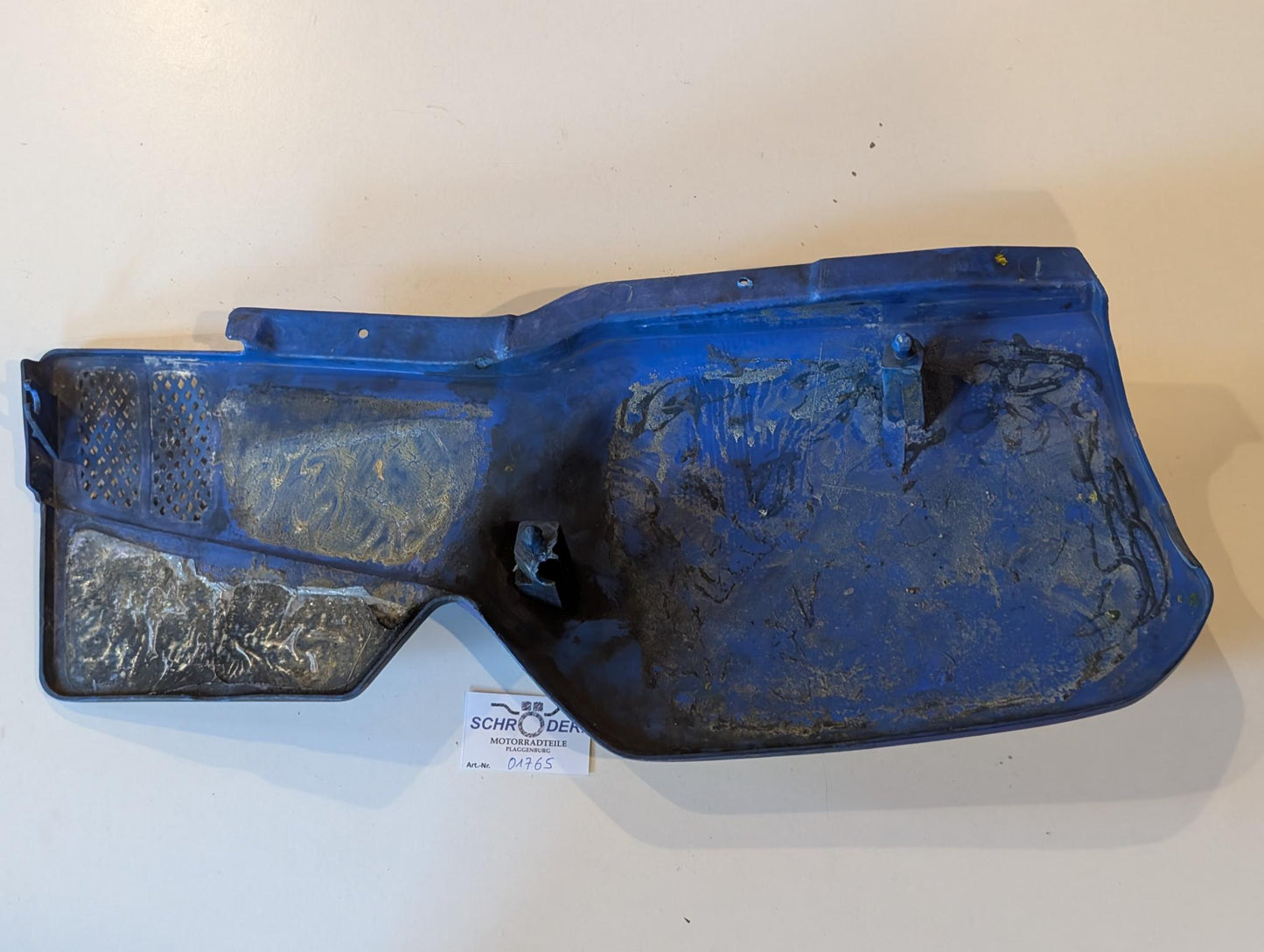 Yamaha XT600Z 1VJ Verkleidung Verkleidungsdeckel 1VJ-21721 Seitendeckel rechts, blau, gebraucht