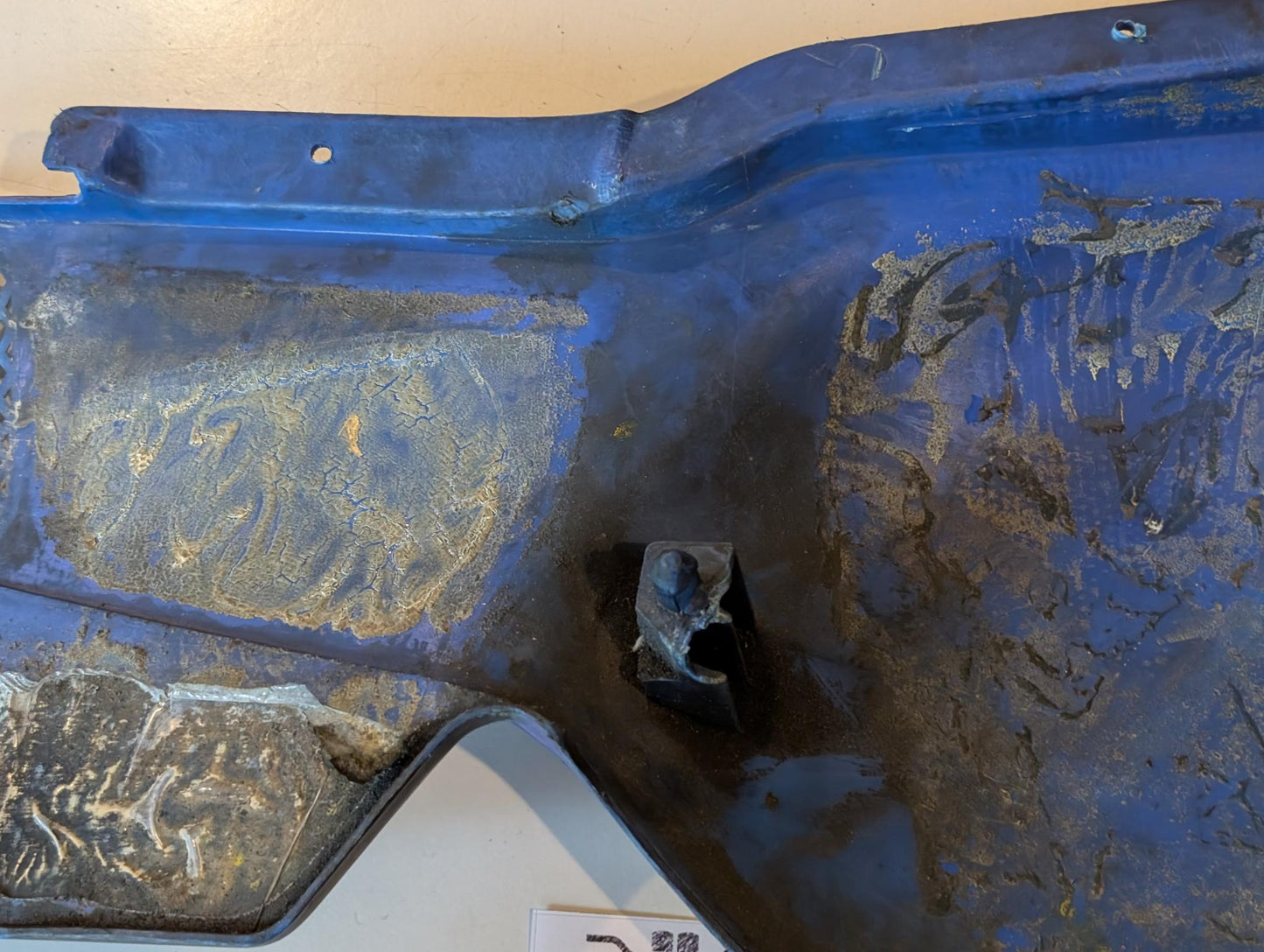 Yamaha XT600Z 1VJ Verkleidung Verkleidungsdeckel 1VJ-21721 Seitendeckel rechts, blau, gebraucht