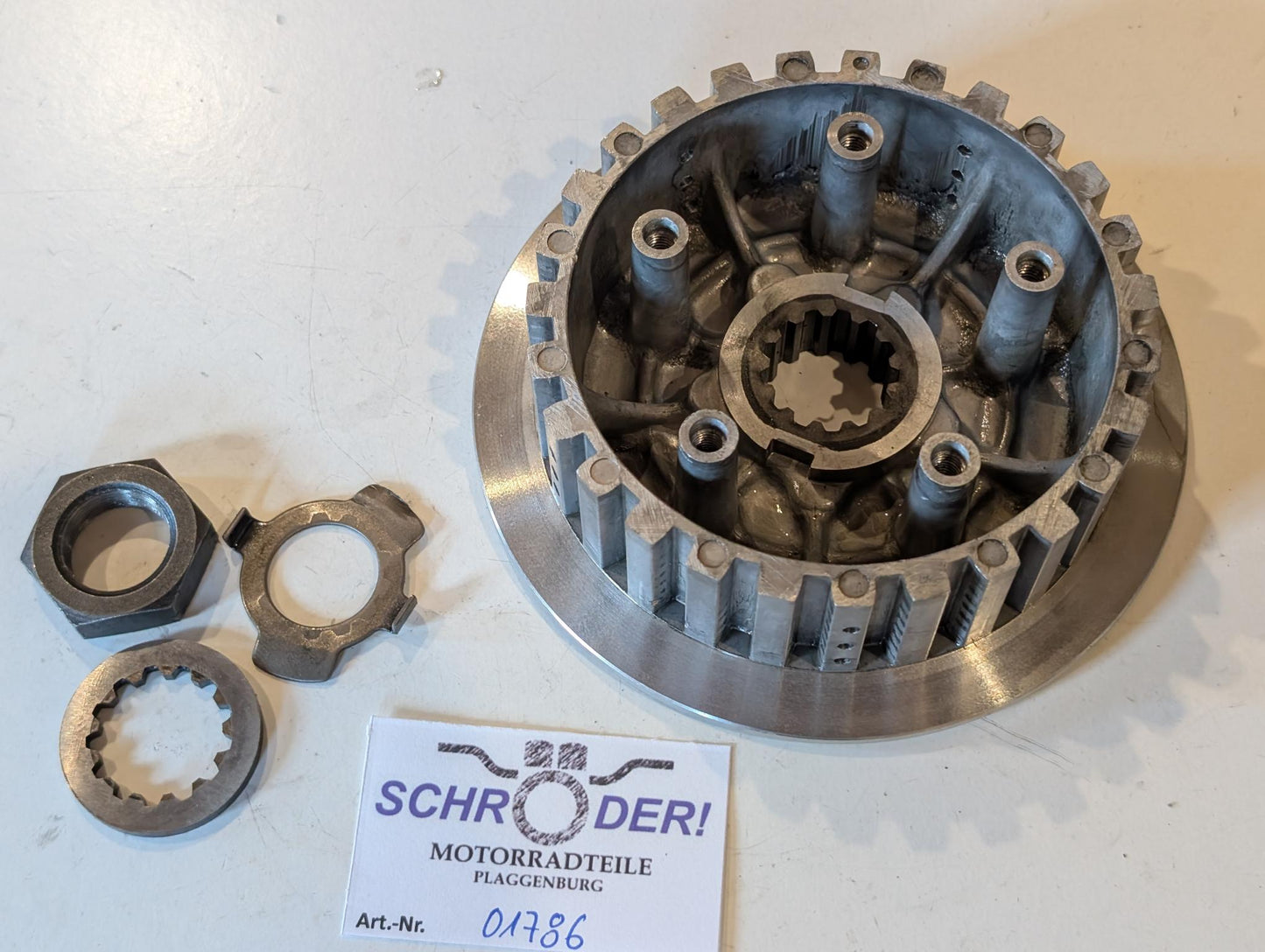 Yamaha XT600Z 3AJ Kupplung Kupplungsnabe 2JN-16371-00 mit Mutter und Distanzscheibe 2JN-16154-00, gebraucht