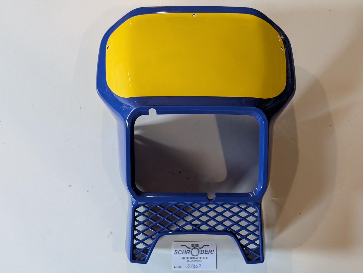 Yamaha XT600Z 1VJ Scheinwerferverkleidung 1VJ-W2835 Scheinwerfermaske blau nachlackiert, gebraucht
