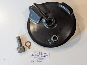 Yamaha XT600Z 1VJ Bremsanker Platte 34L-25321-00 mit Nocke und Standsanzeiger, gebraucht