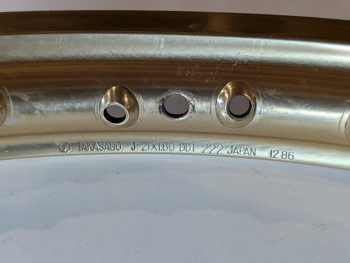 Yamaha XT600Z 1VJ Vorderradfelge 94416-21396 94416-21387 Felge Takasago J21x1.60, gebraucht