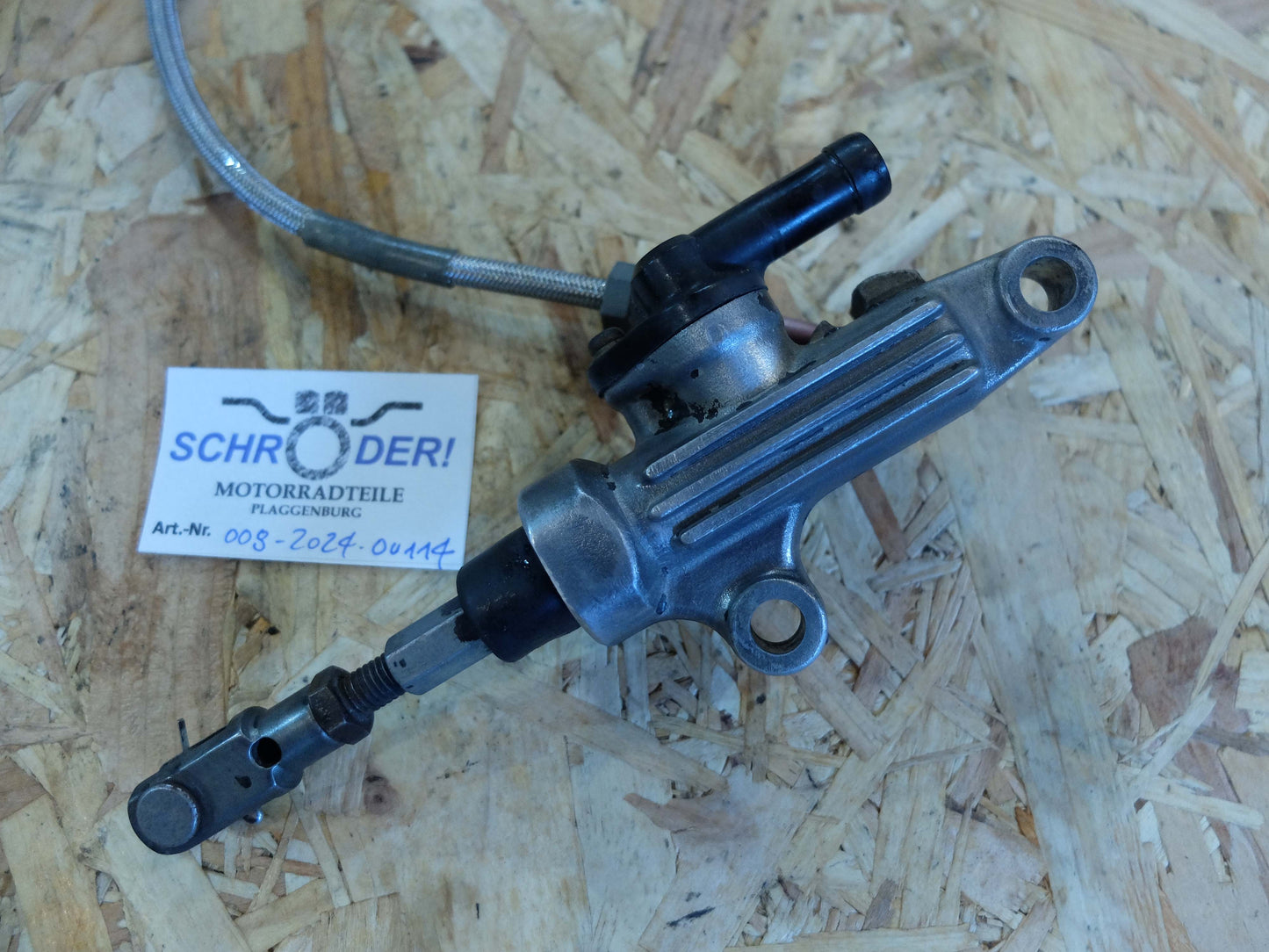 Yamaha XT600 2KF 2NF Fußbremszylinder Fußbremspumpe gebraucht, Stahlflexleitung