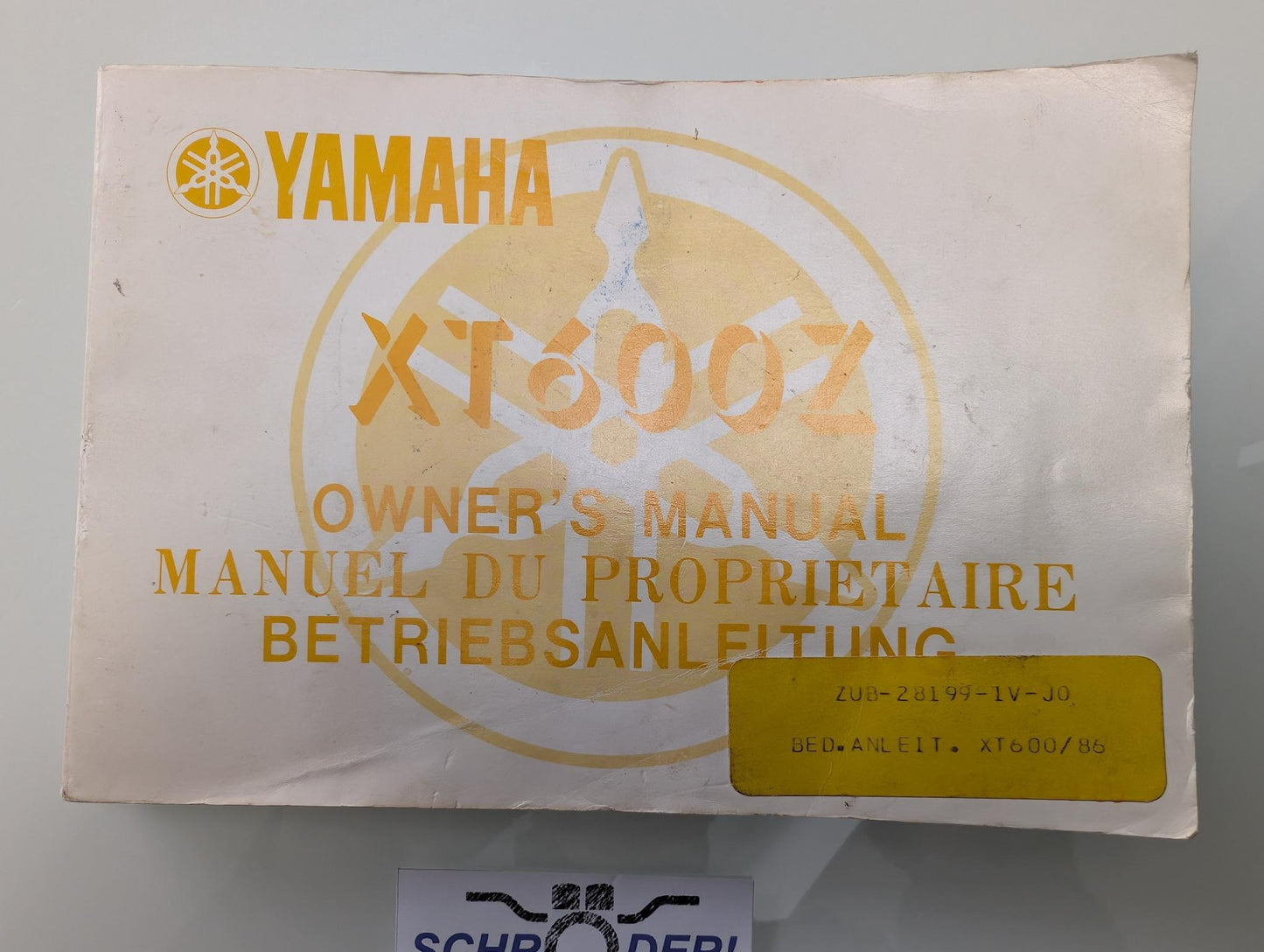 Yamaha XT600Z 1VJ Tenere Original Betriebsanleitung 1VJ-28199-80